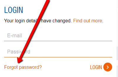 Login - Forgot password