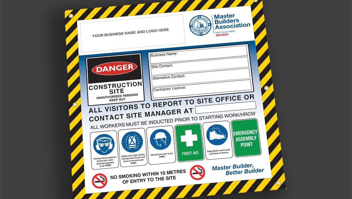 Site Safety Sign - Member