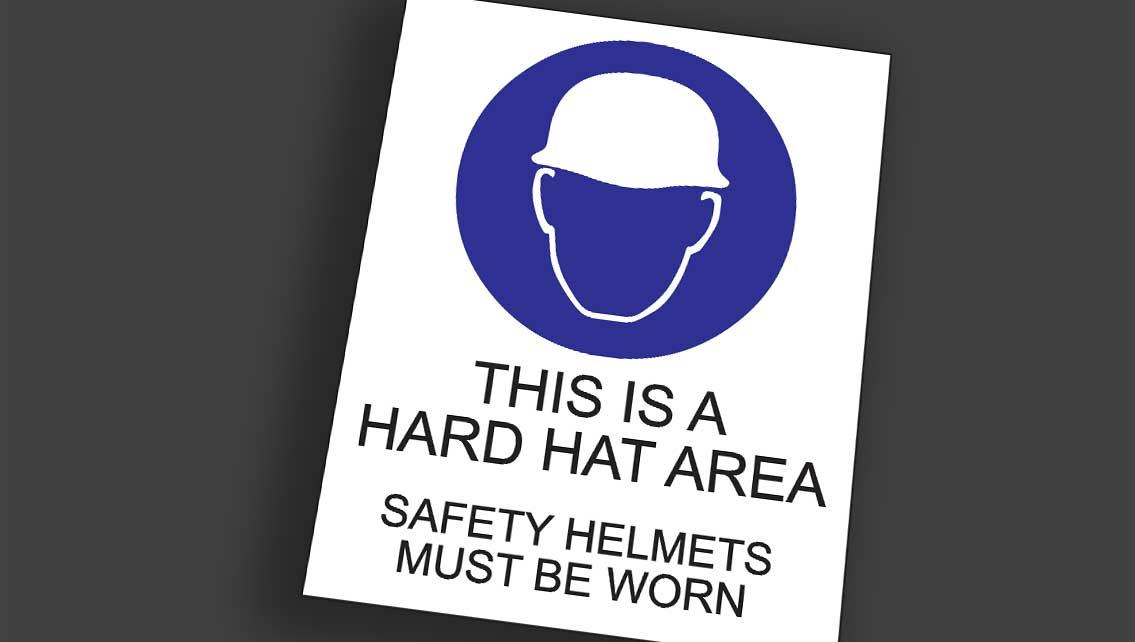 Safety helmets must be worn